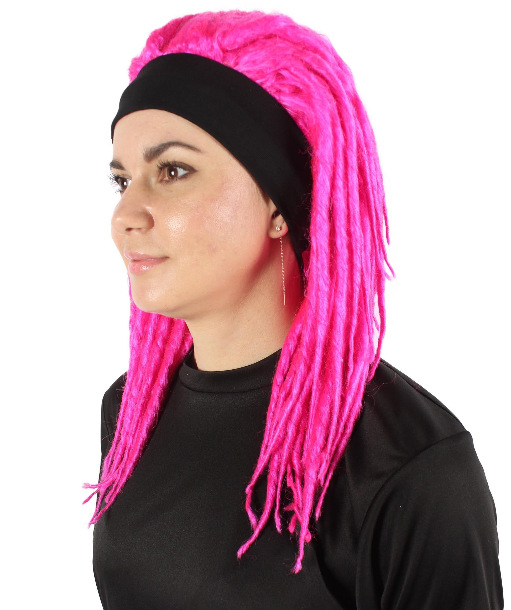 Fuchsia Deluxe Dreadlock Wig