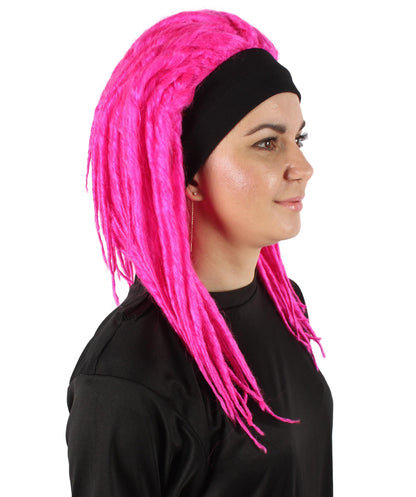 Fuchsia Deluxe Dreadlock Wig