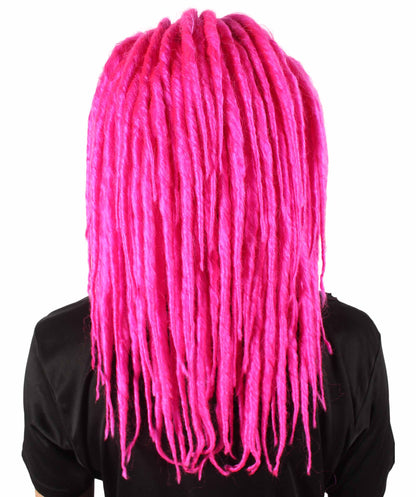 Fuchsia Deluxe Dreadlock Wig