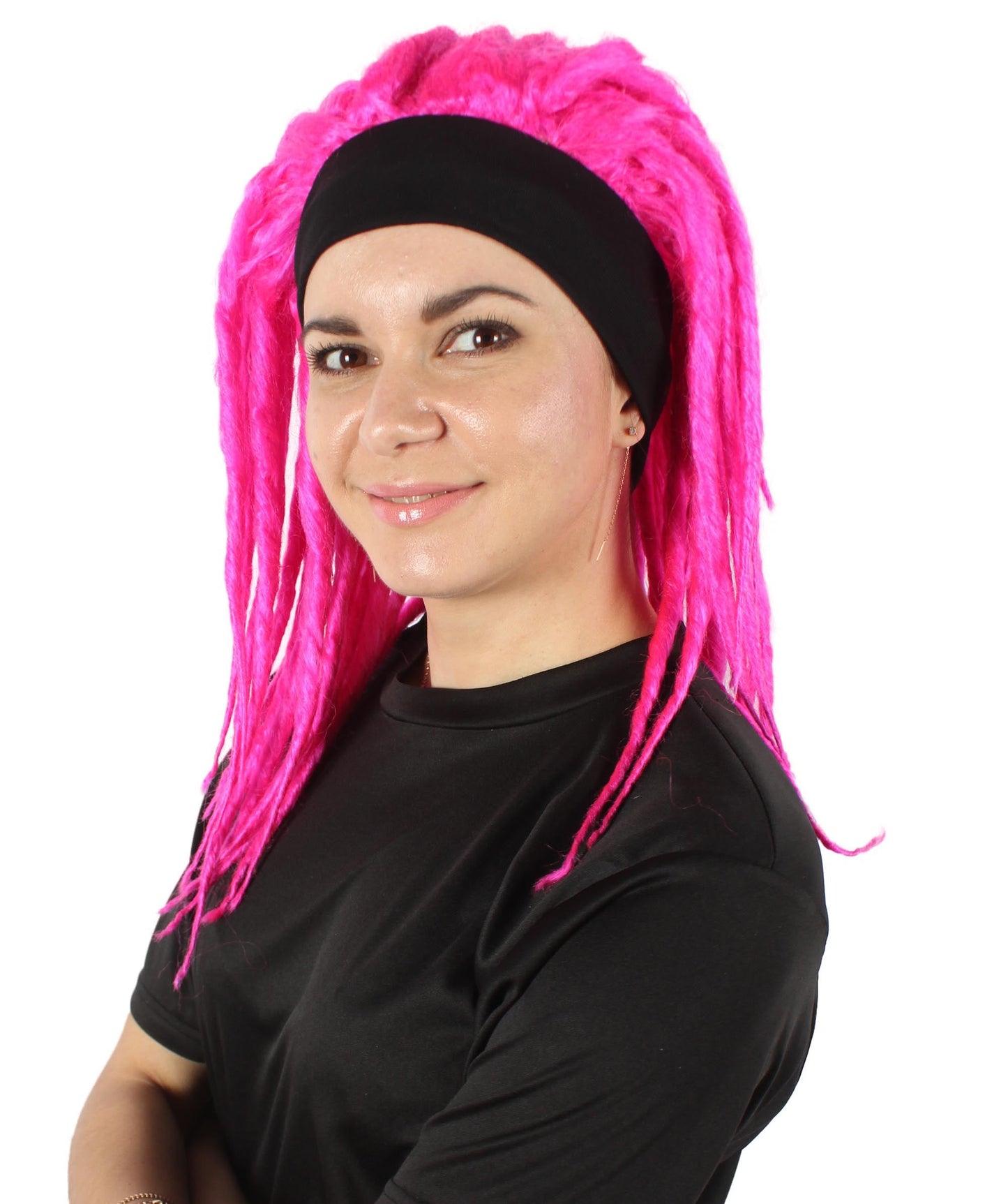 Fuchsia Deluxe Dreadlock Wig