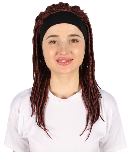 Burgundy Deluxe Dreadlock Wig