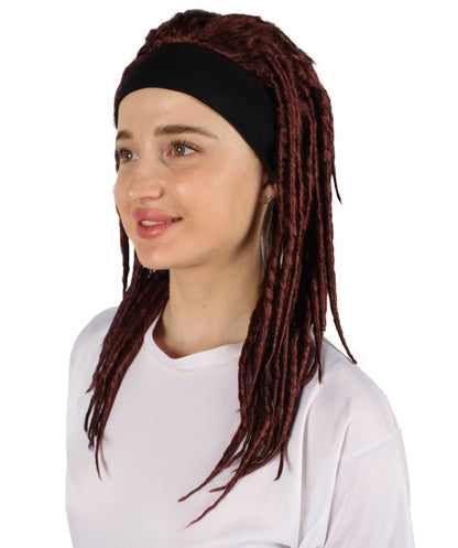 Burgundy Deluxe Dreadlock Wig