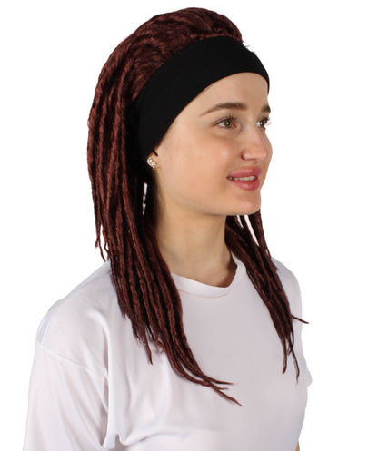 Burgundy Deluxe Dreadlock Wig