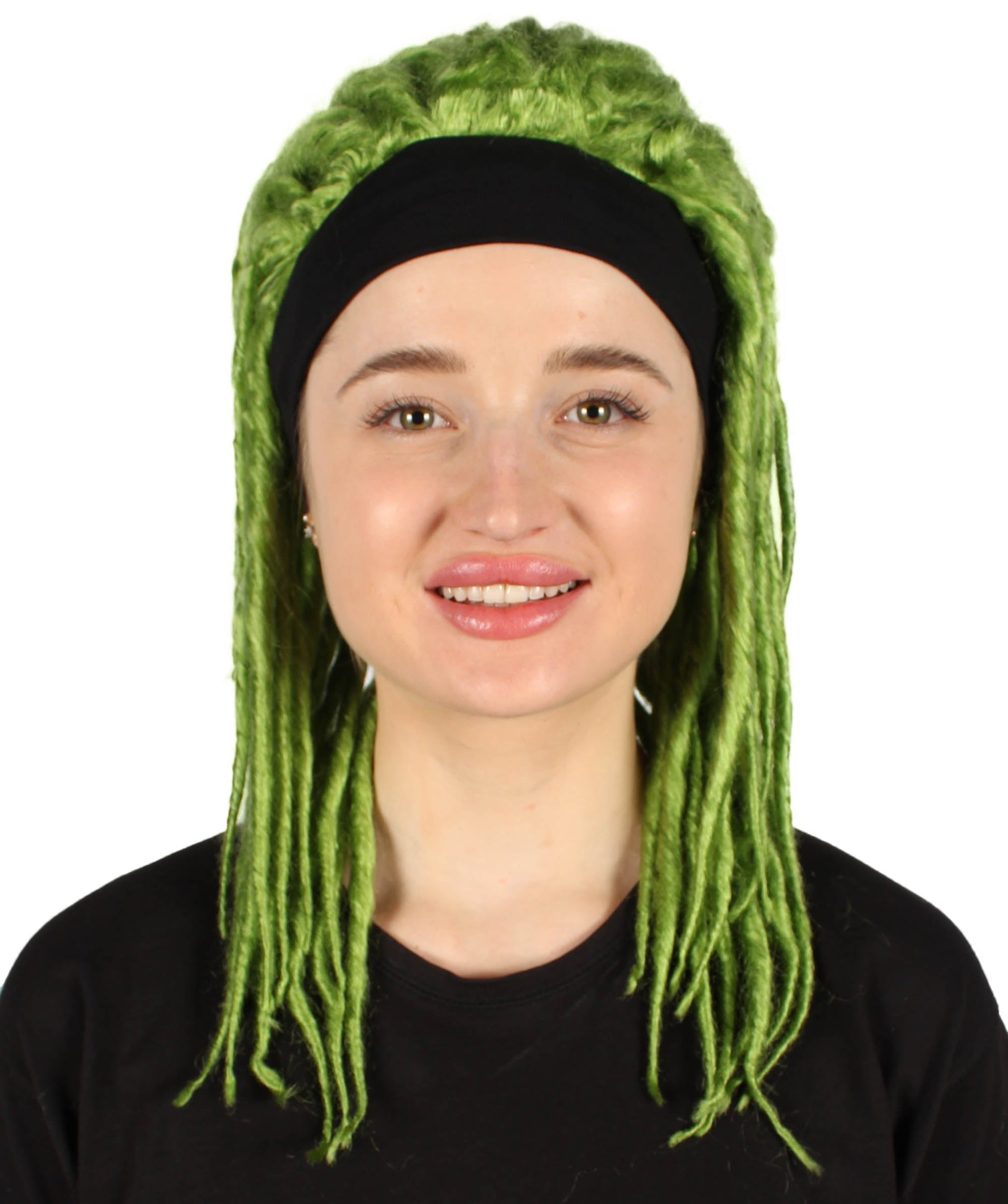 Lime Green Deluxe Dreadlock Wig