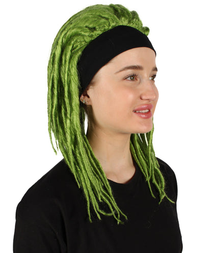 Lime Green Deluxe Dreadlock Wig