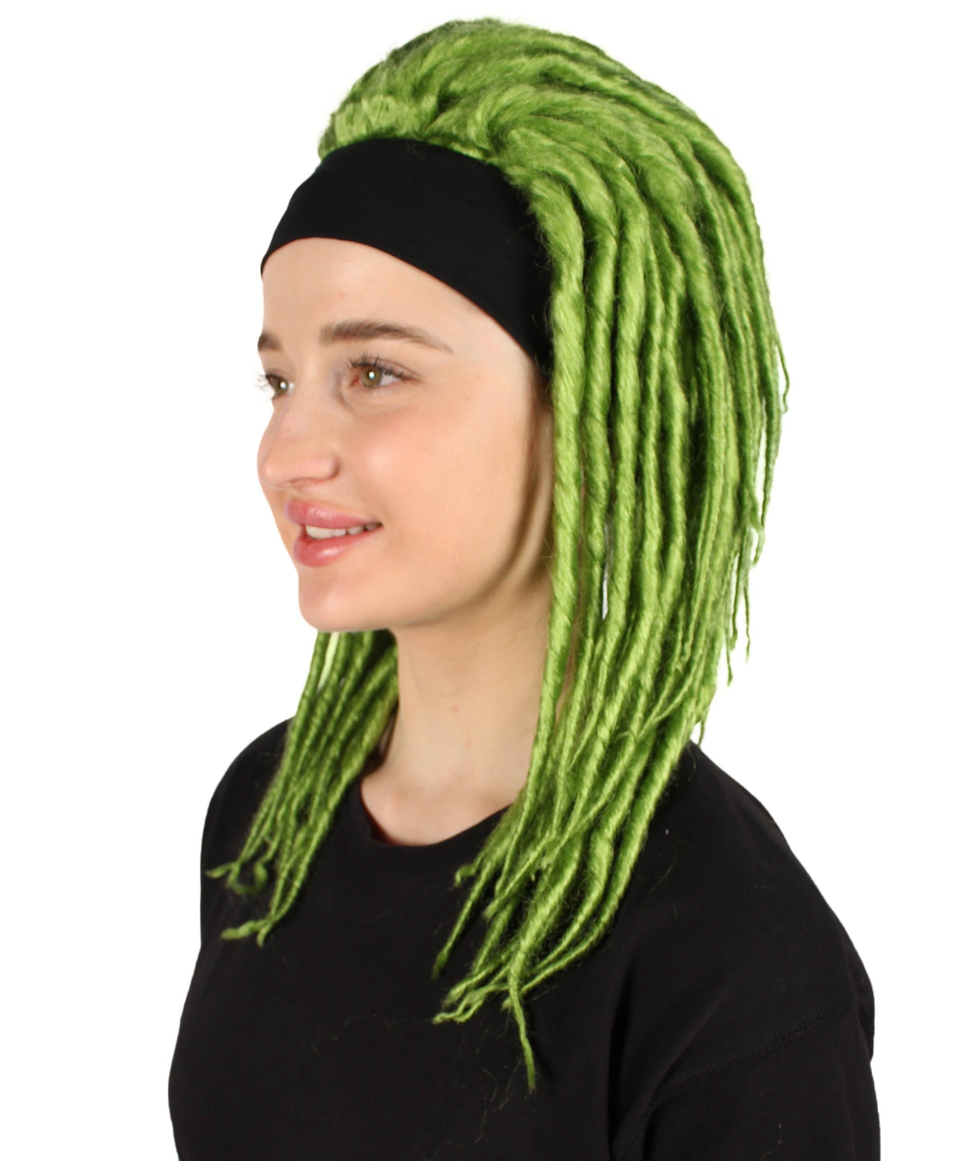 Lime Green Deluxe Dreadlock Wig