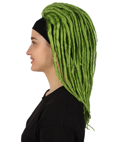 Lime Green Deluxe Dreadlock Wig