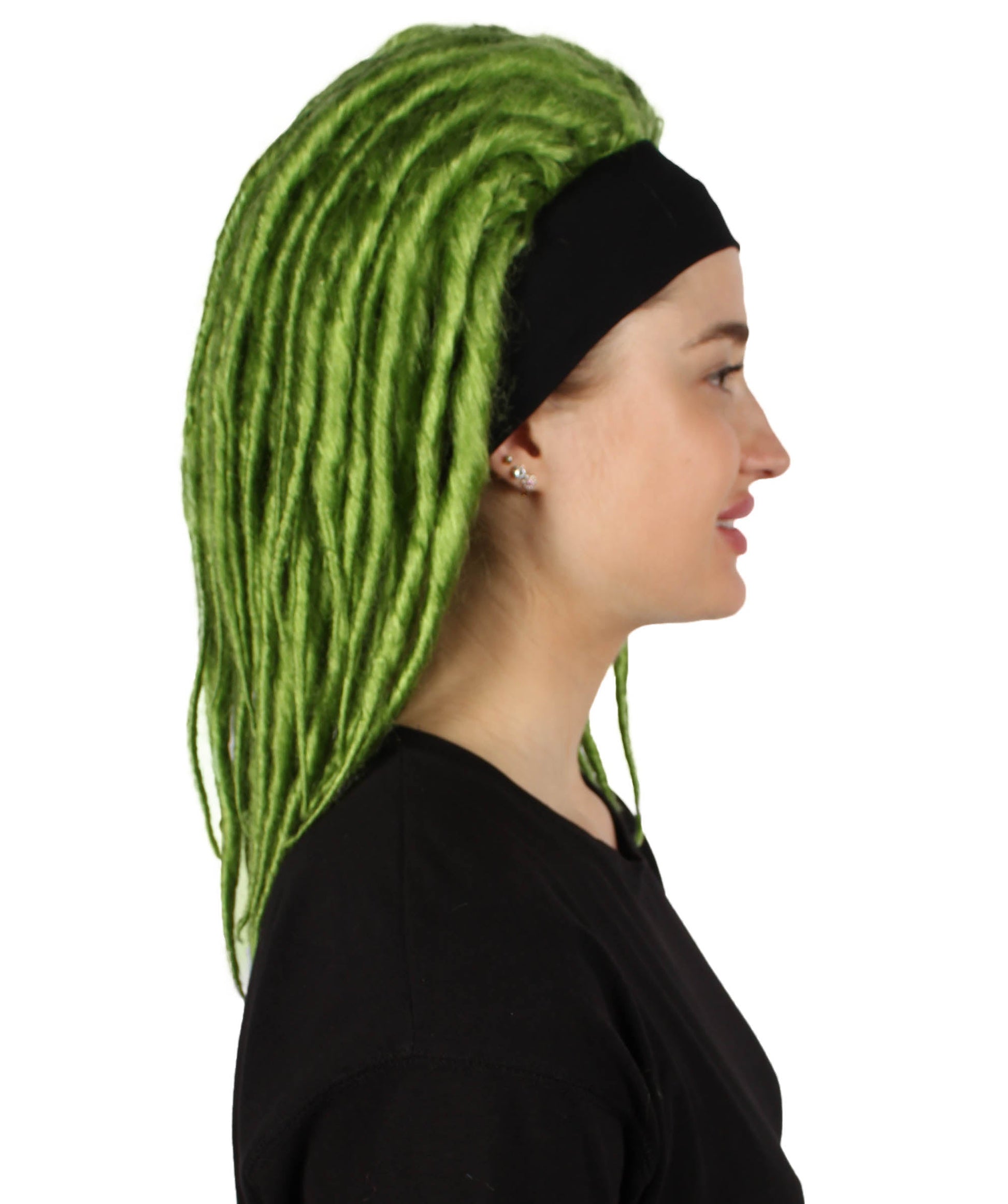 Lime Green Deluxe Dreadlock Wig