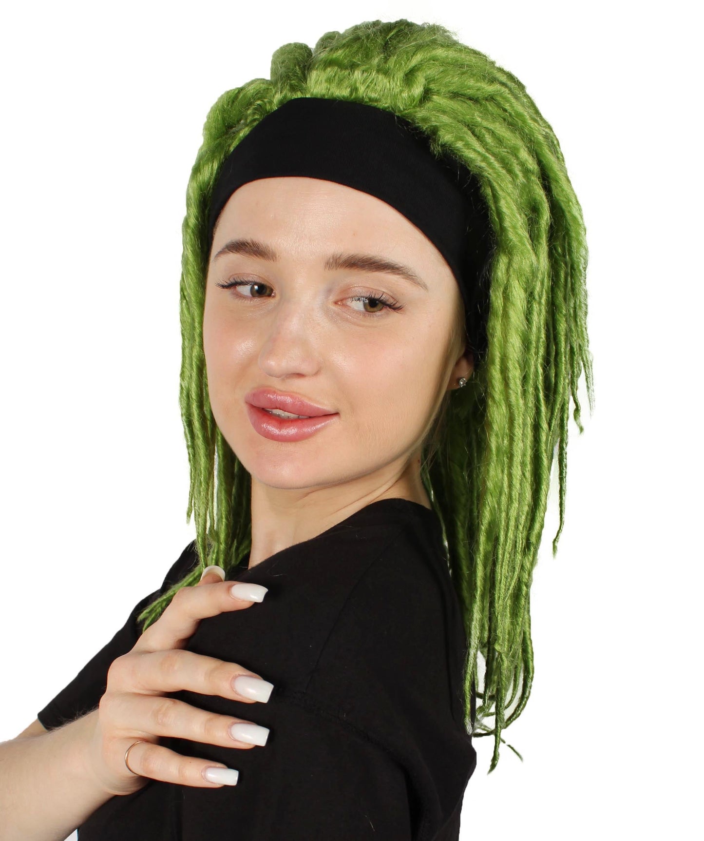 Lime Green Deluxe Dreadlock Wig