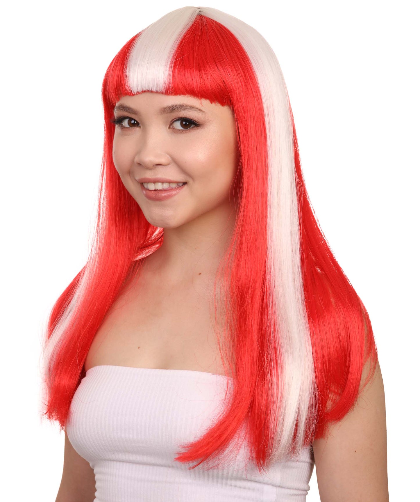 Denmark Flag Long Bob Wig