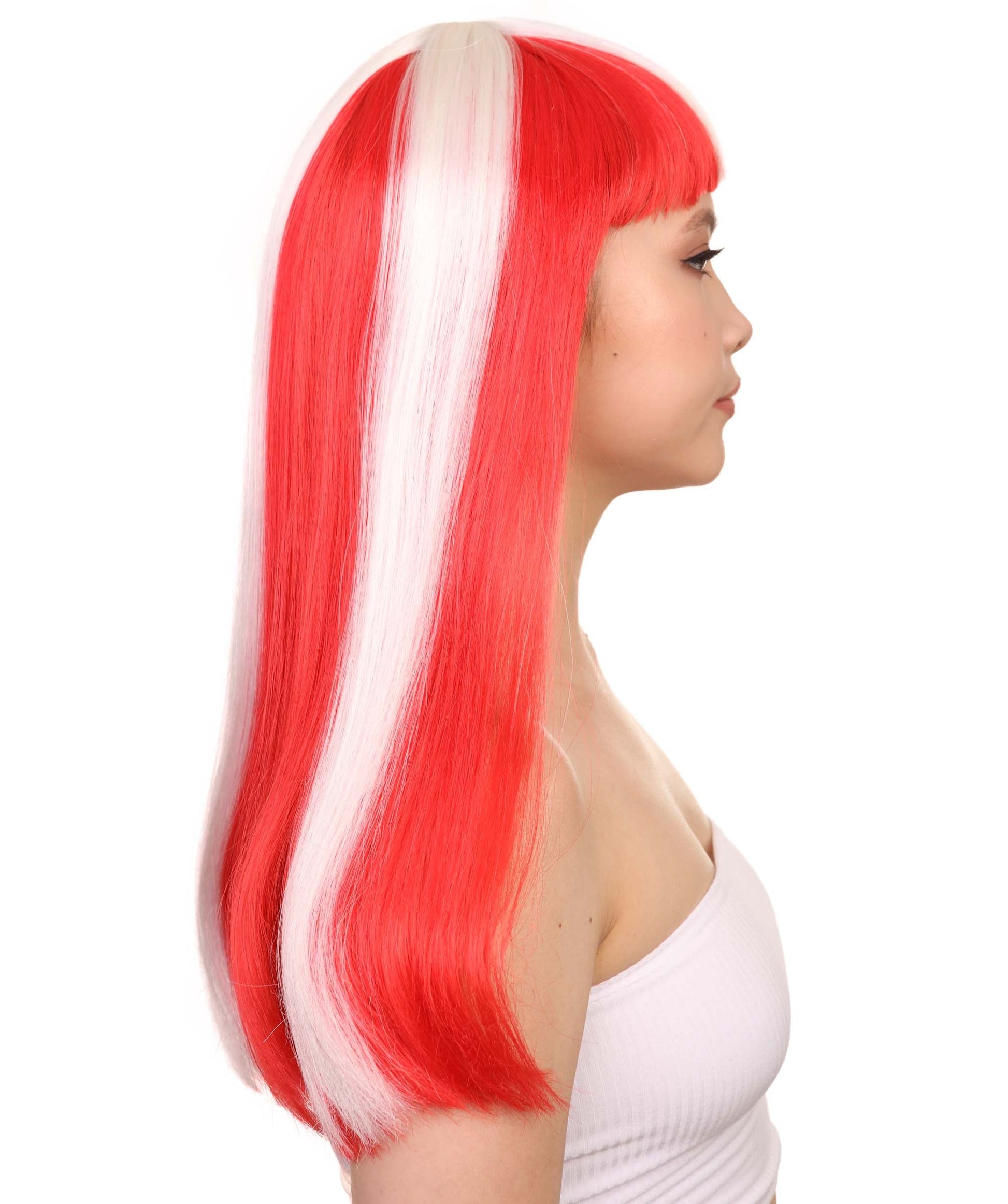 Denmark Flag Long Bob Wig