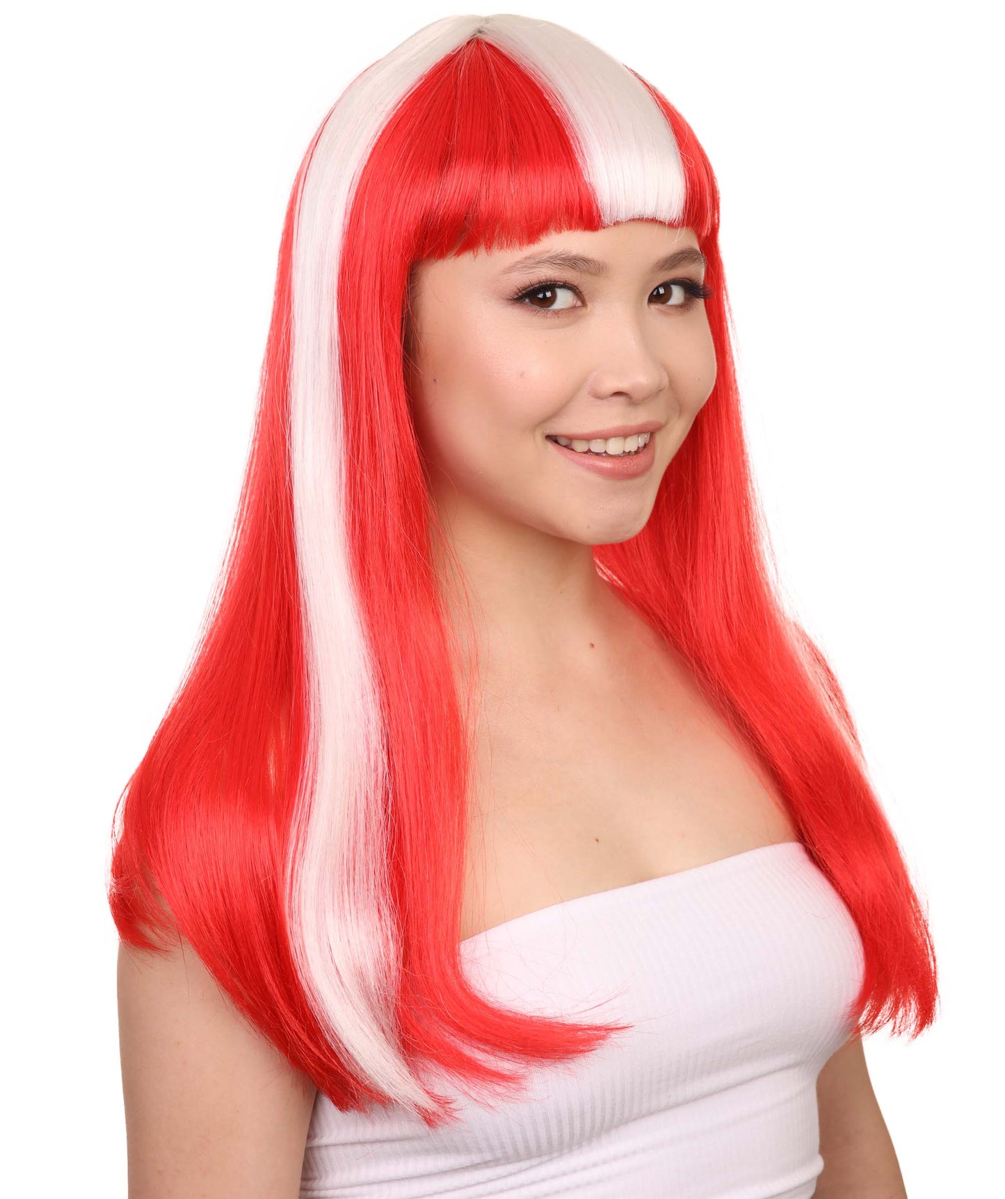 Denmark Flag Long Bob Wig