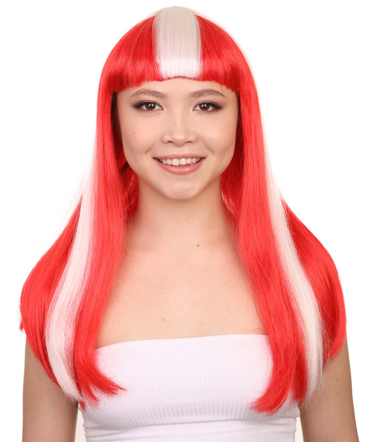 Denmark Flag Long Bob Wig