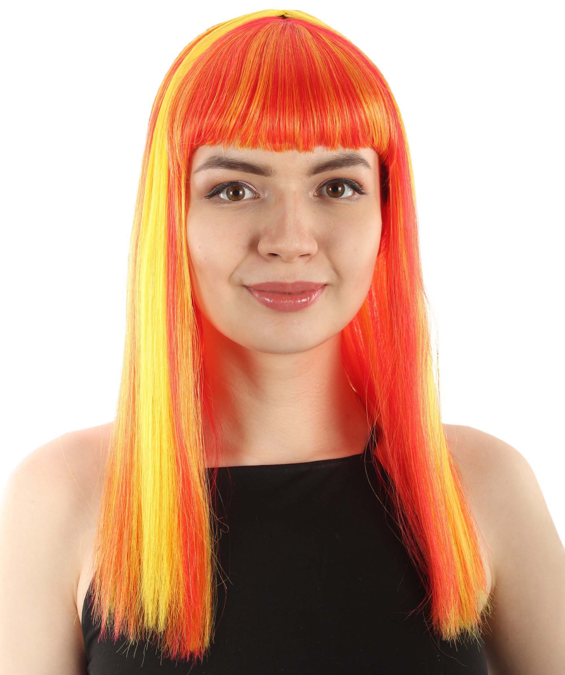 Orange Ombre Straight Length Diva Wig