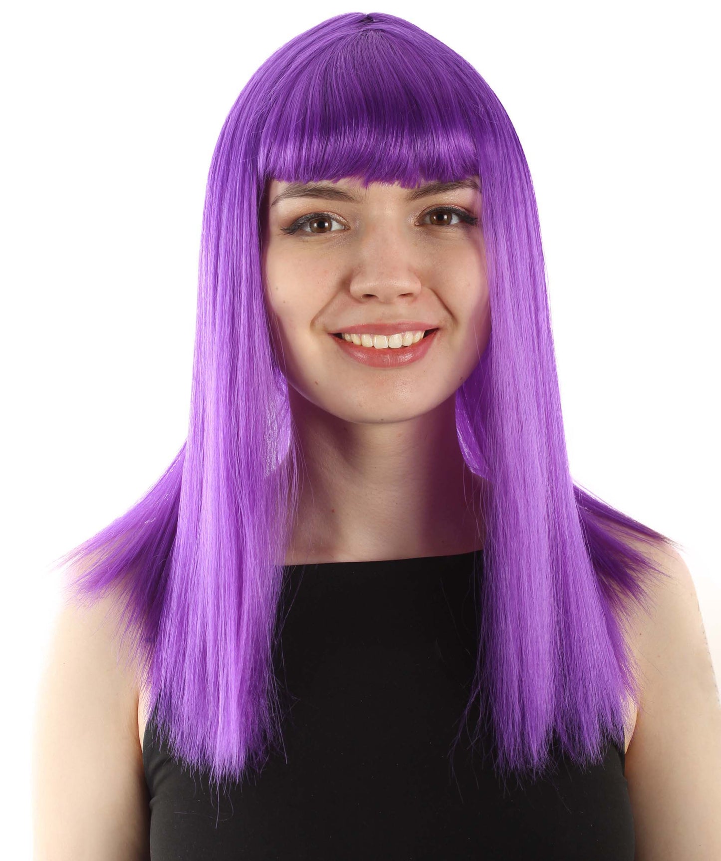 Purple Straight Length Diva Wig