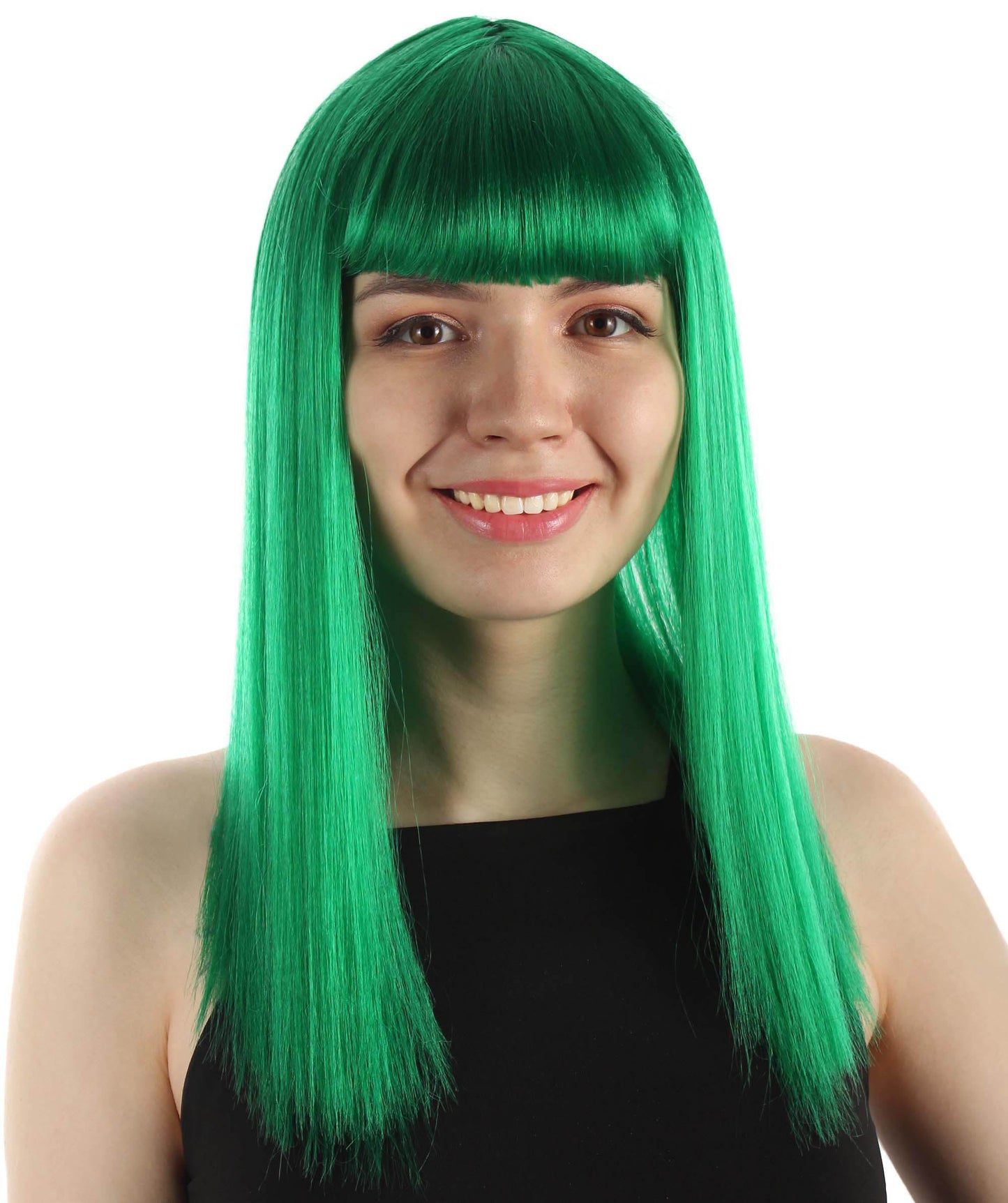 Green Straight Length Diva Wig