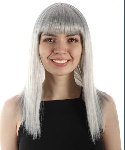 Dark Grey Straight Length Diva Wig