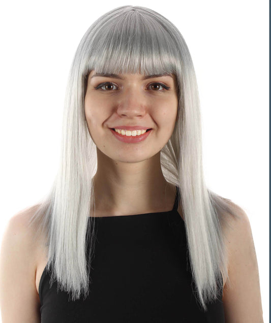 Dark Grey Straight Length Diva Wig