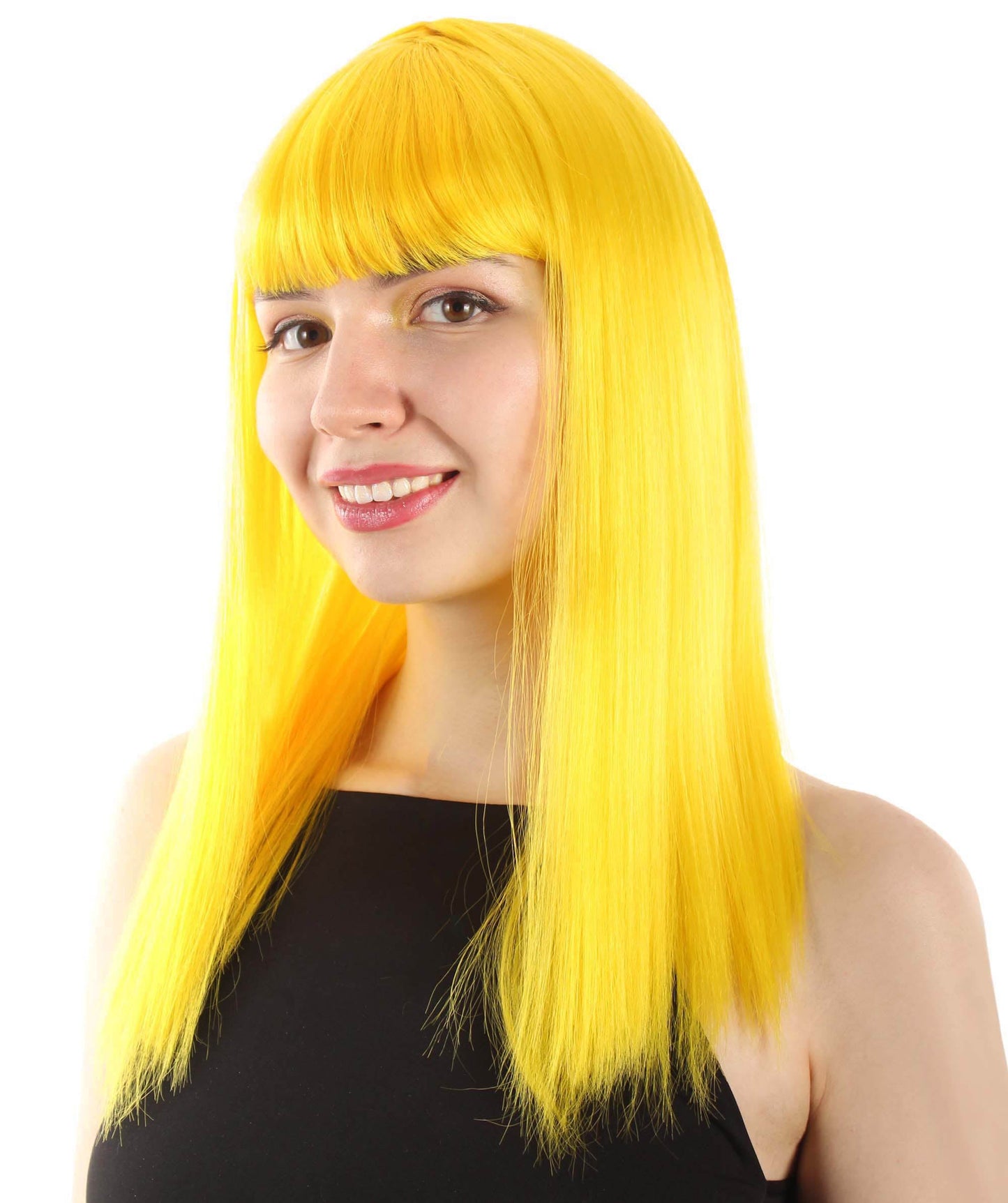 Yellow Straight Length Diva Wig