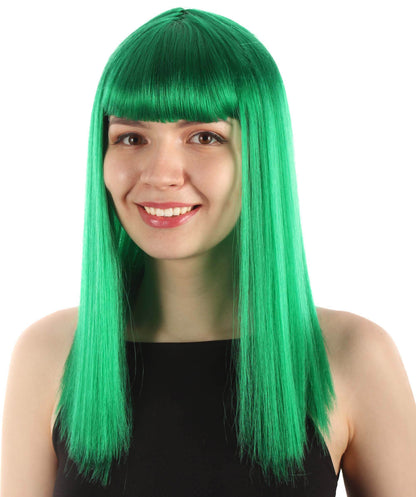 Green Straight Length Diva Wig