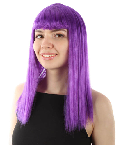 Purple Straight Length Diva Wig