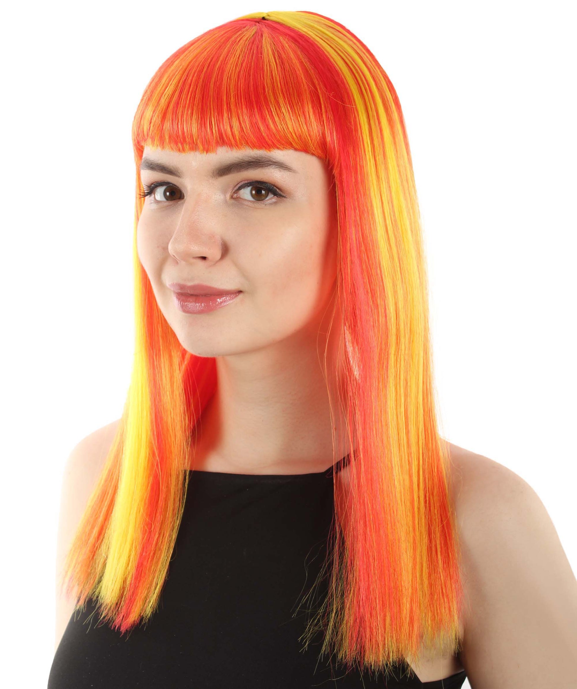 Orange Ombre Straight Length Diva Wig