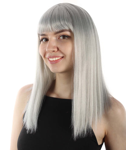 Dark Grey Straight Length Diva Wig