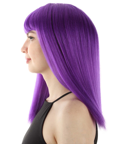 Purple Straight Length Diva Wig
