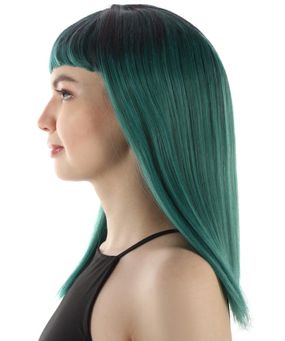 Ash Green Straight Length Diva Wig