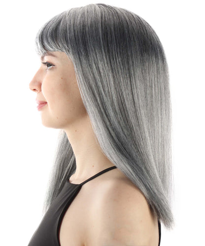 Grey Straight Length Diva Wig