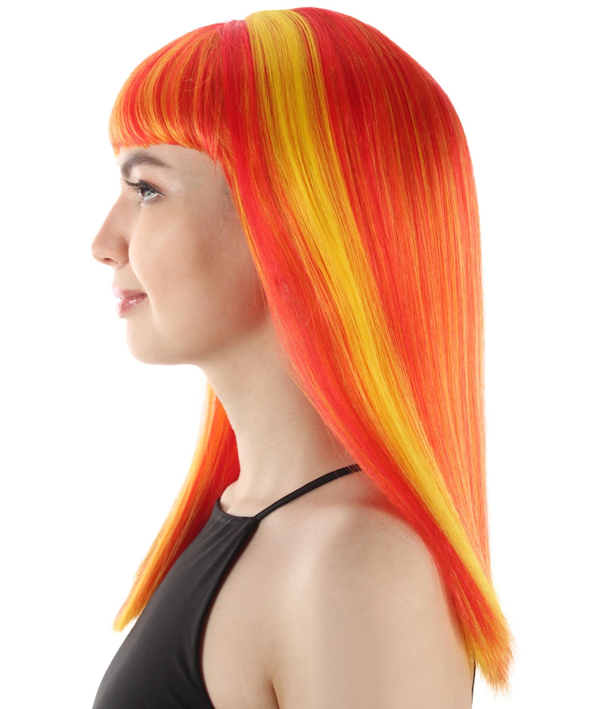 Orange Ombre Straight Length Diva Wig