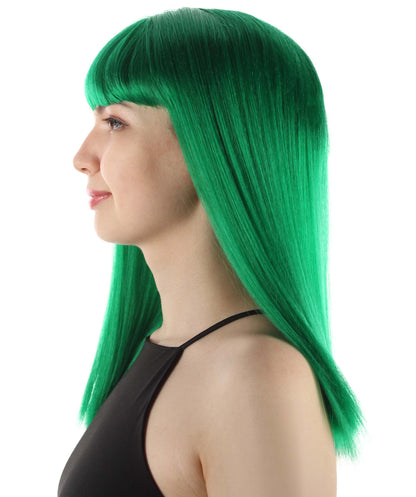 Green Straight Length Diva Wig