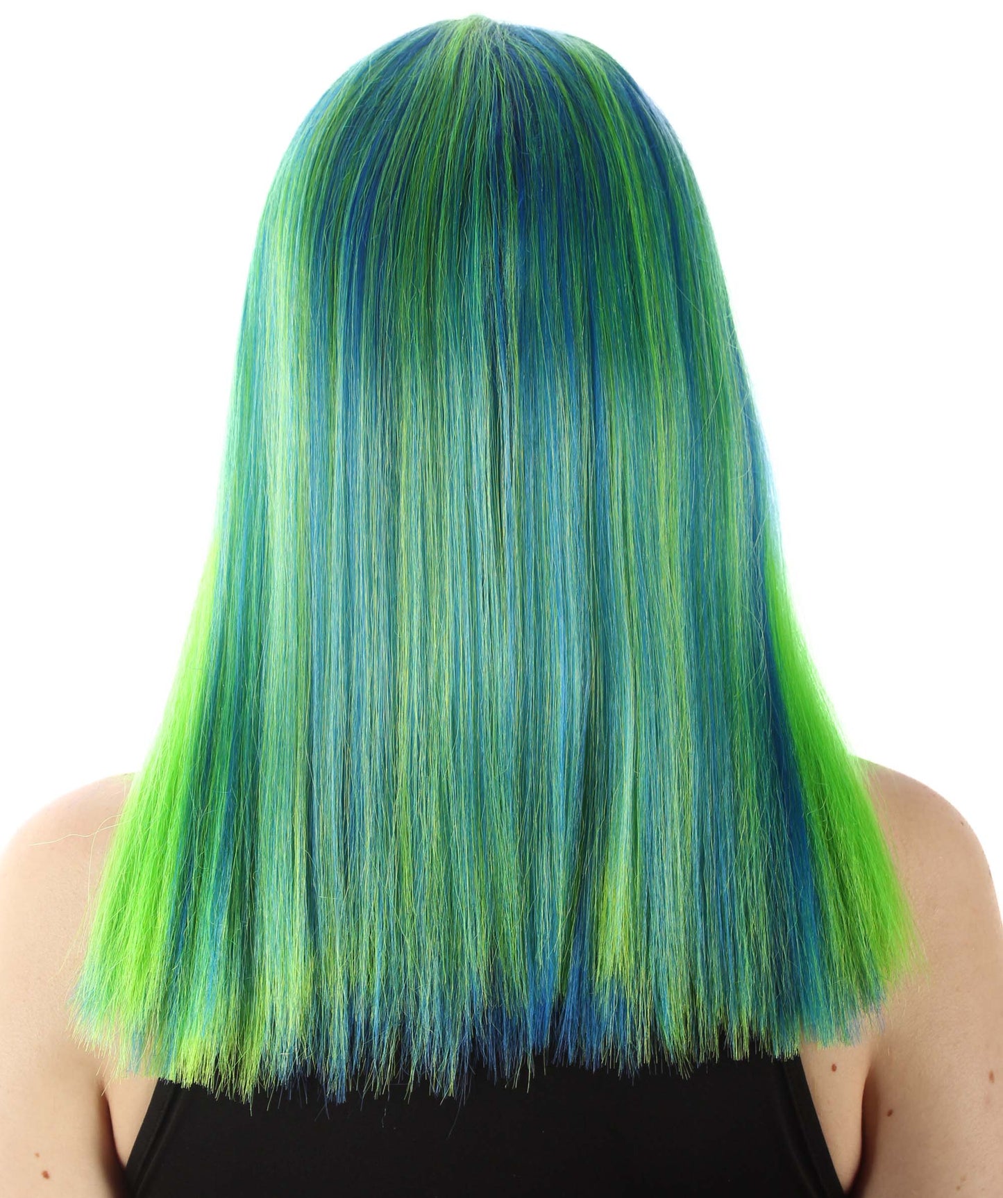 Green Ombre Straight Length Diva Wig