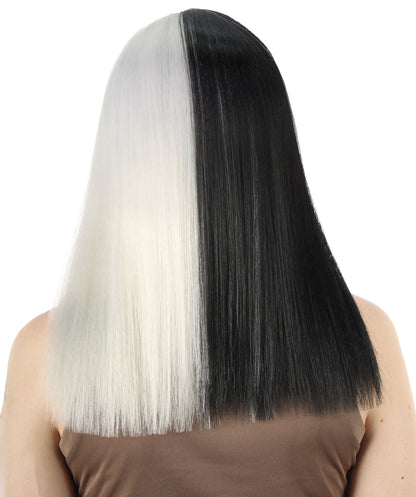 White/Black Straight Length Diva Wig