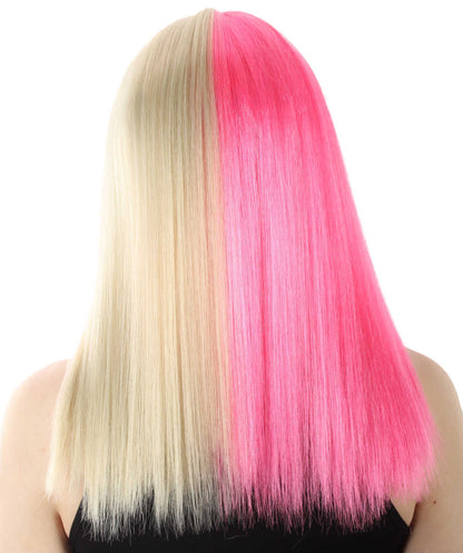 Blonde/Pink Straight Length Diva Wig