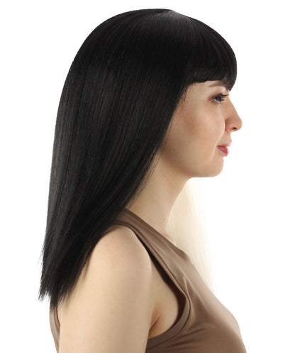 White/Black Straight Length Diva Wig