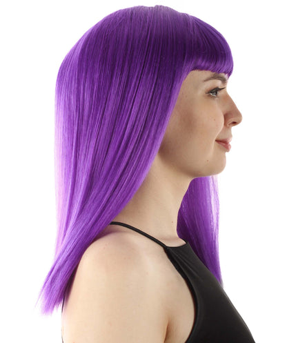 Purple Straight Length Diva Wig