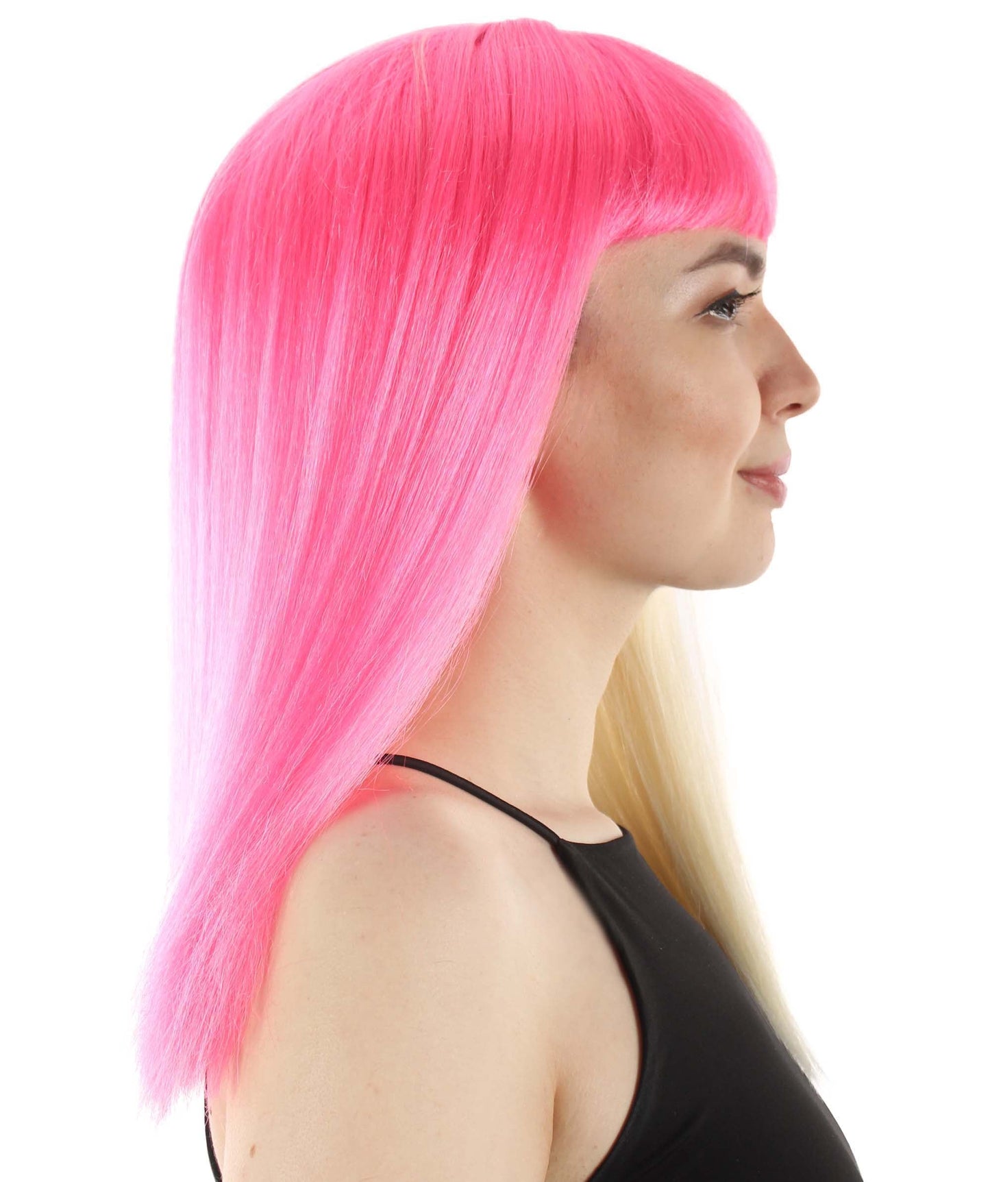 Blonde/Pink Straight Length Diva Wig