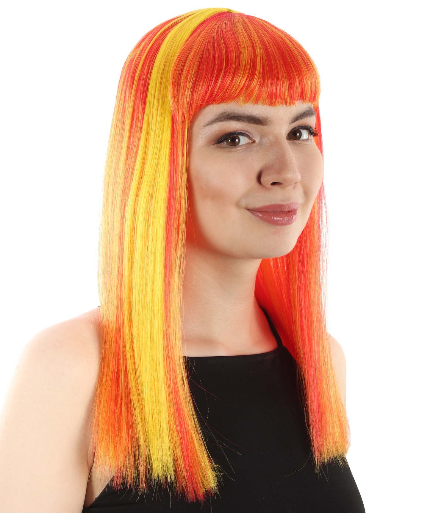 Orange Ombre Straight Length Diva Wig
