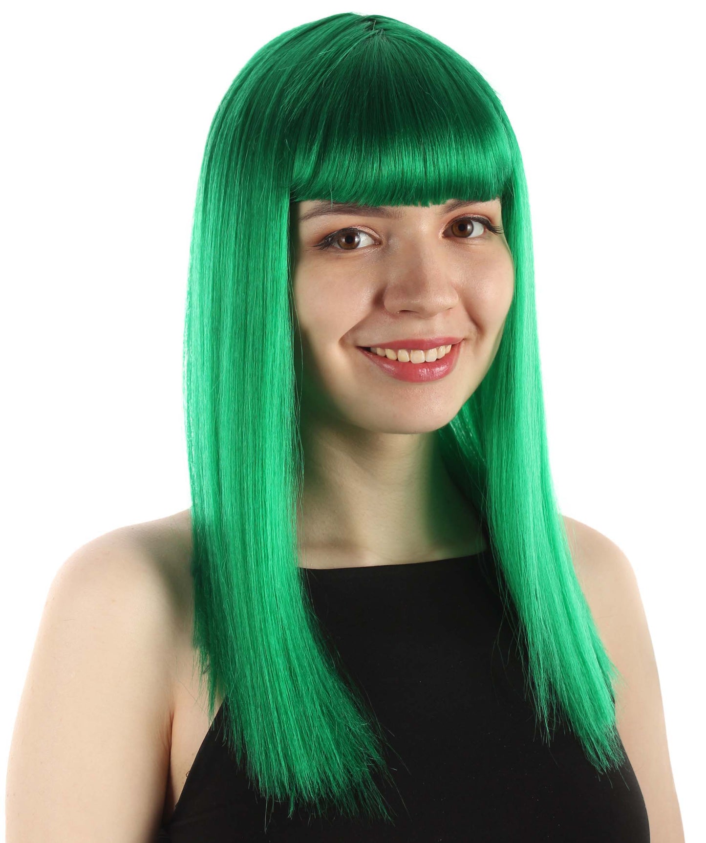 Green Straight Length Diva Wig