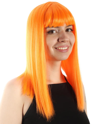  Orange Straight Length Diva Wig