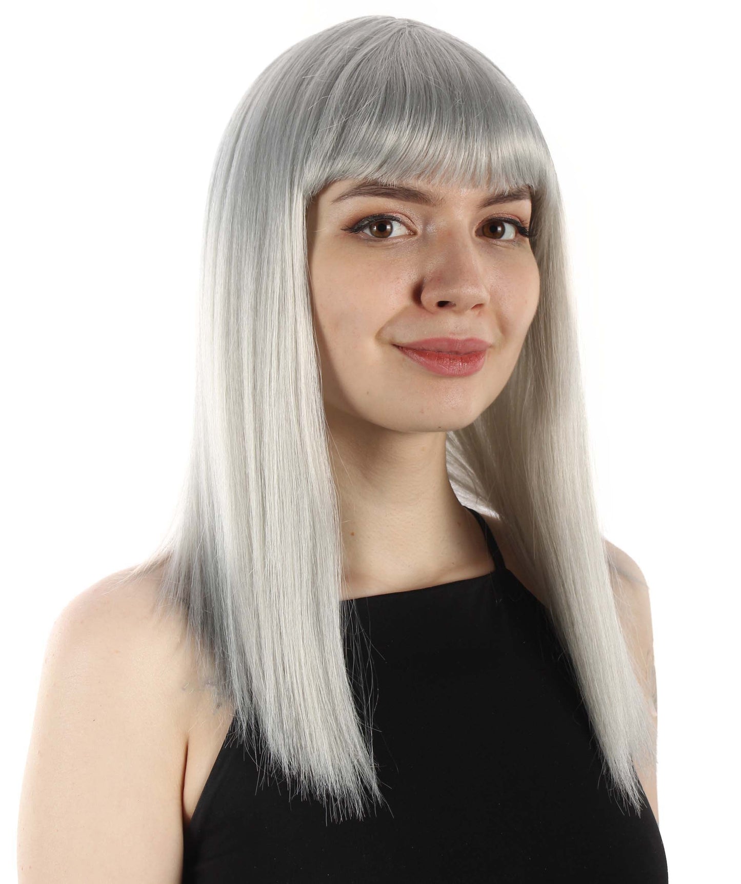 Dark Grey Straight Length Diva Wig