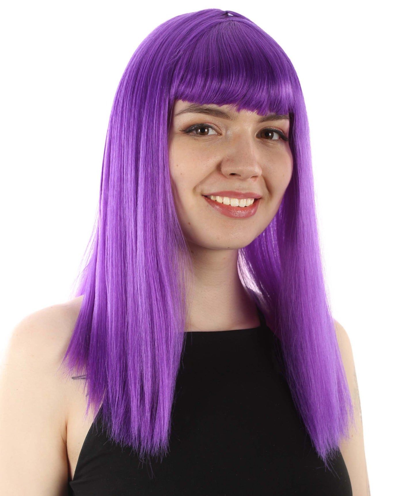 Purple Straight Length Diva Wig