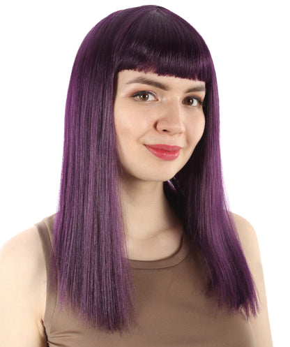 Dark Purple Straight Length Diva Wig