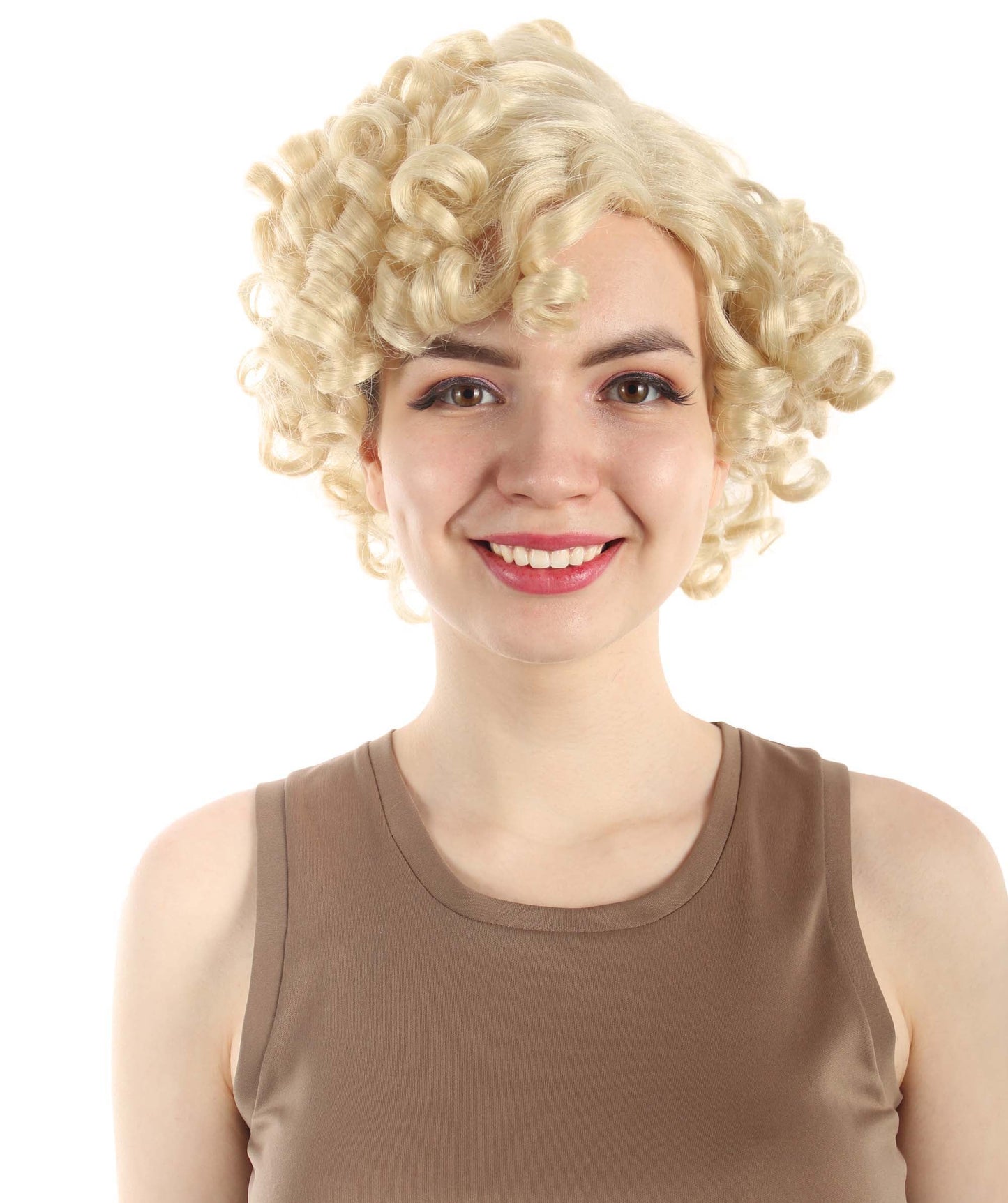 Doll Curly Womens Wig Collection | Character Fancy Halloween Wig | Premium Breathable Capless Cap | HPO