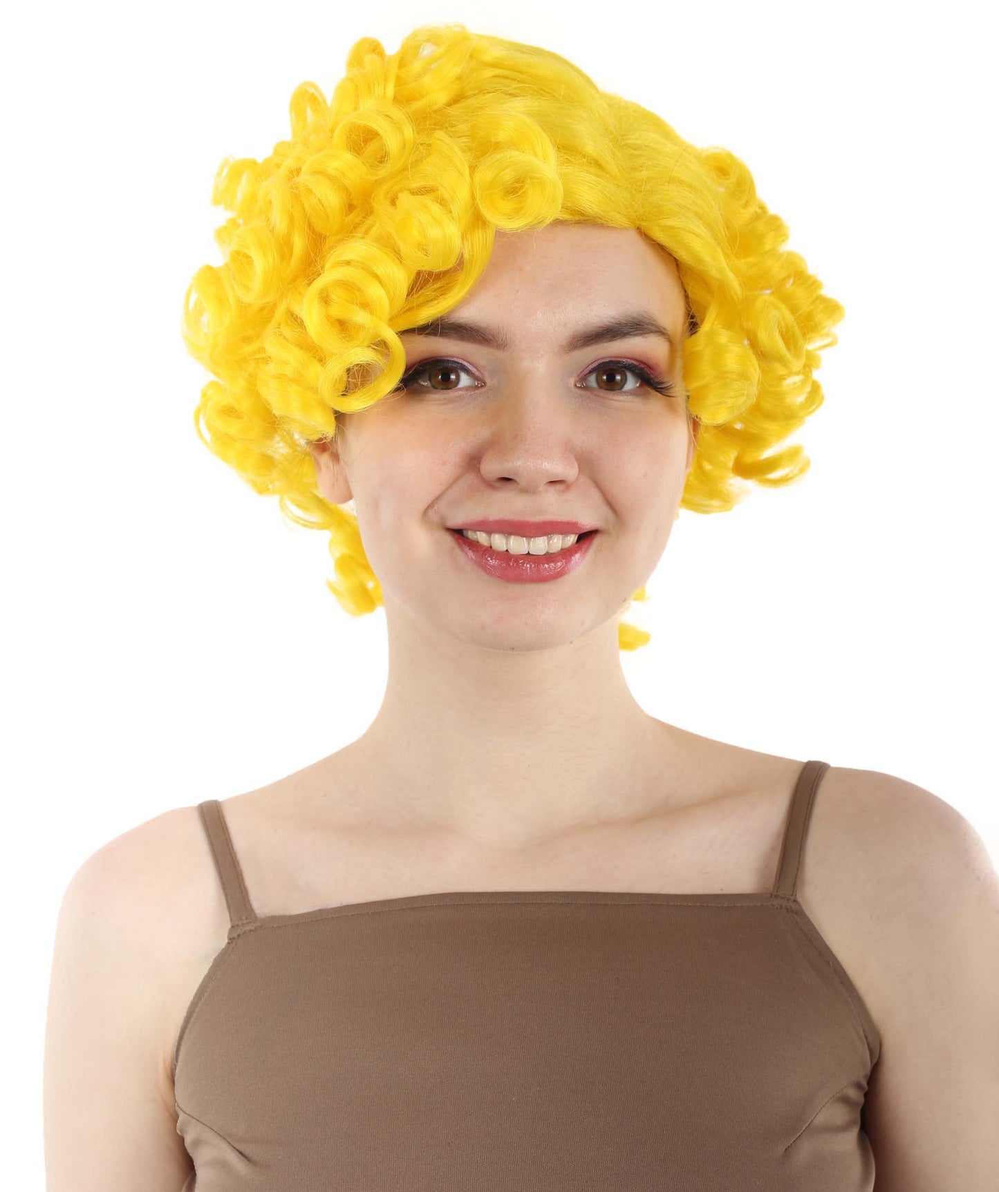 Doll Curly Womens Wig Collection | Character Fancy Halloween Wig | Premium Breathable Capless Cap | HPO