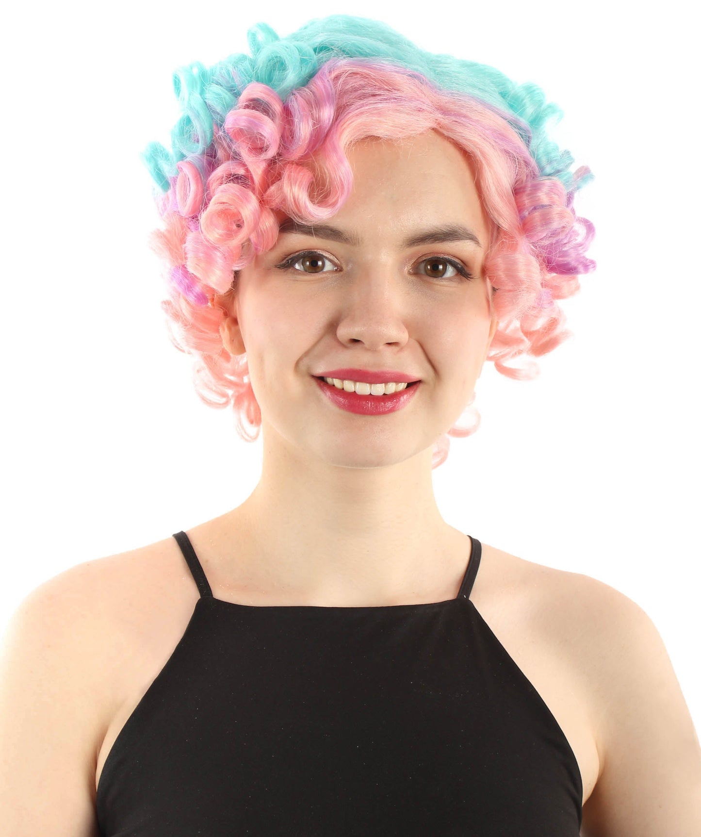 Doll Curly Womens Wig Collection | Character Fancy Halloween Wig | Premium Breathable Capless Cap | HPO