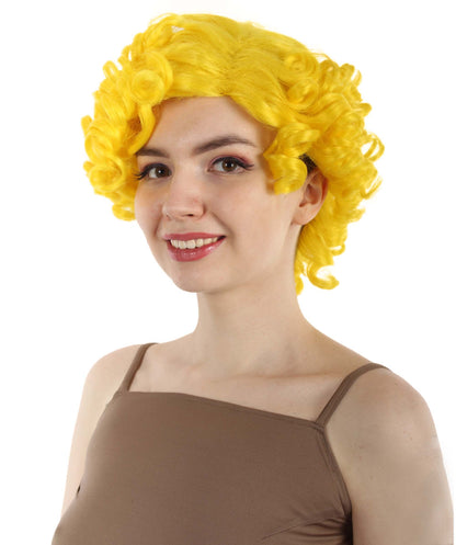 Doll Curly Womens Wig Collection | Character Fancy Halloween Wig | Premium Breathable Capless Cap | HPO