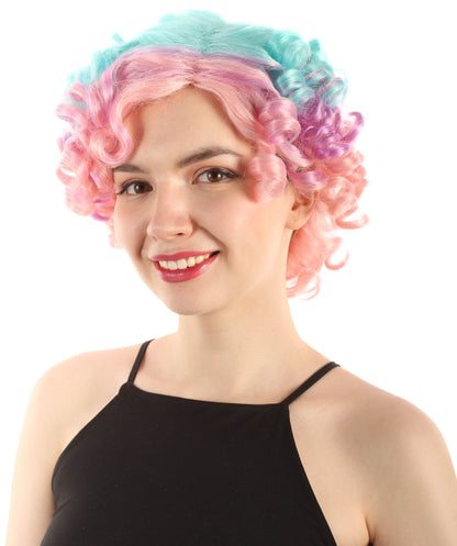 Doll Curly Womens Wig Collection | Character Fancy Halloween Wig | Premium Breathable Capless Cap | HPO