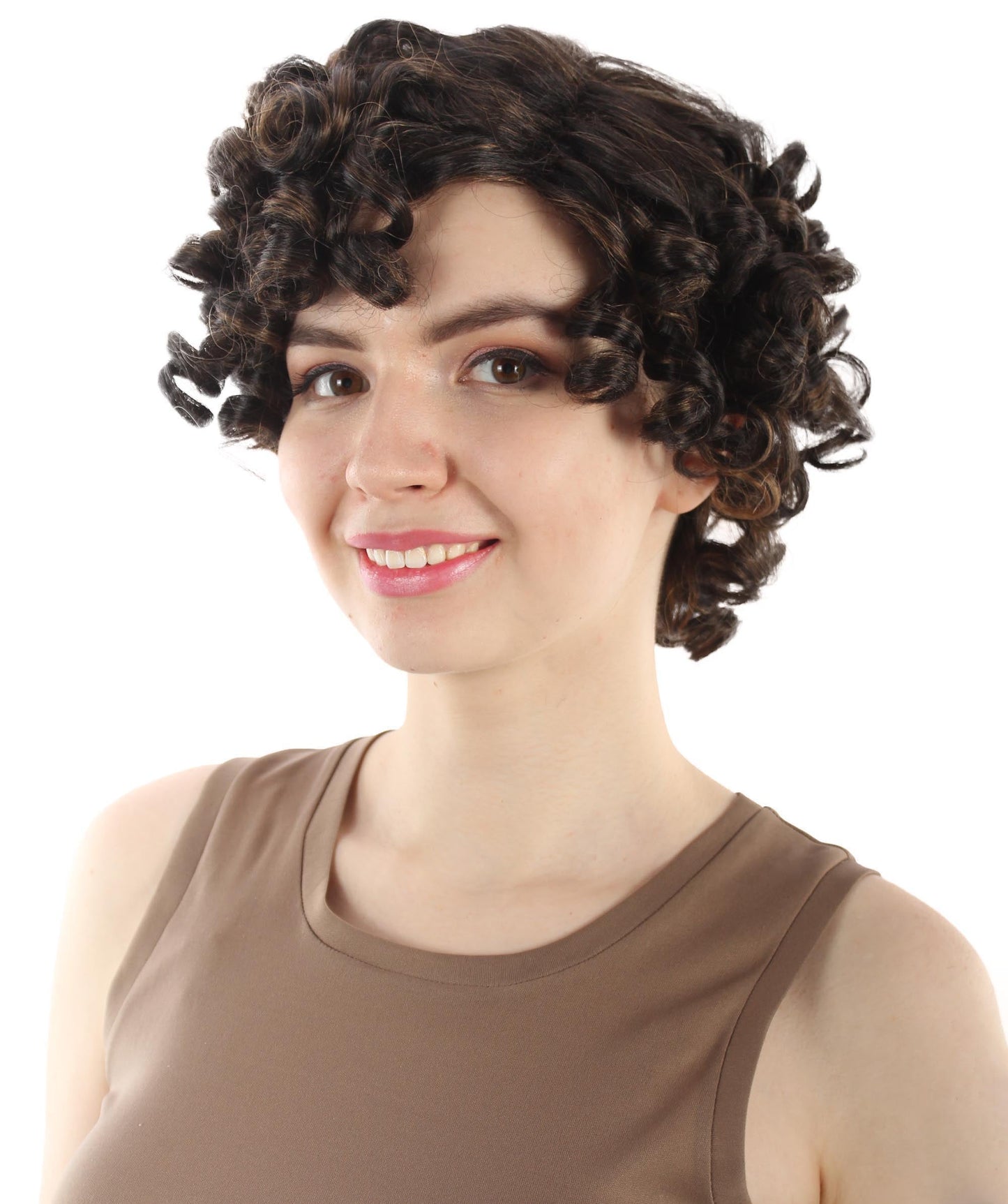 Doll Curly Womens Wig Collection | Character Fancy Halloween Wig | Premium Breathable Capless Cap | HPO